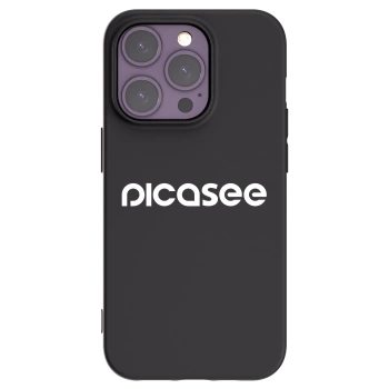 Picasee Μαύρη θήκη σιλικόνης για Apple iPhone 14 Pro - Picasee - new logo - white