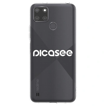 Picasee διαφανής θήκη σιλικόνης Realme C21Y - Picasee - new logo - white