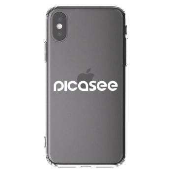 Picasee διαφανής θήκη σιλικόνης Apple iPhone X/XS - Picasee - new logo - white