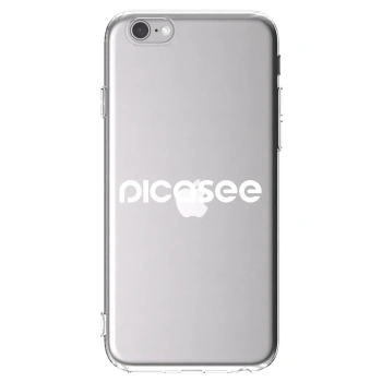 Picasee διαφανής θήκη σιλικόνης Apple iPhone 6/6S - Picasee - new logo - white