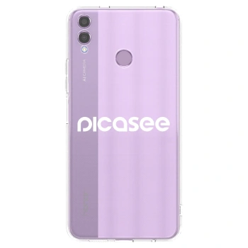 Picasee διαφανής θήκη σιλικόνης Honor 8X - Picasee - new logo - white