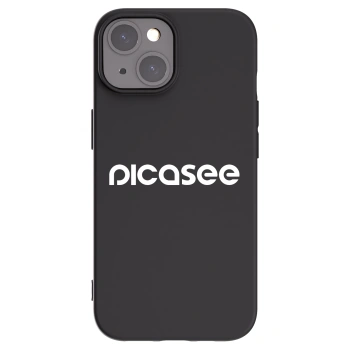 Picasee Μαύρη θήκη σιλικόνης για Apple iPhone 15 - Picasee - new logo - white