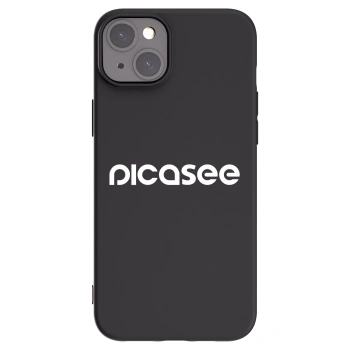 Picasee Μαύρη θήκη σιλικόνης για Apple iPhone 15 Plus - Picasee - new logo - white