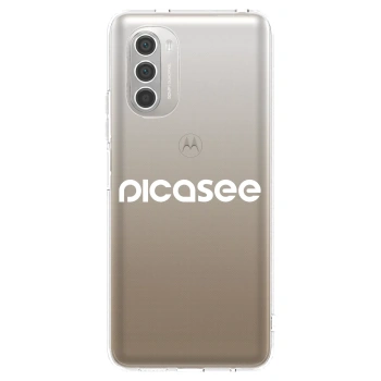 Picasee διαφανής θήκη σιλικόνης Motorola Moto G51 - Picasee - new logo - white