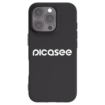 Picasee Μαύρη θήκη σιλικόνης για Apple iPhone 16 Pro - Picasee - new logo - white