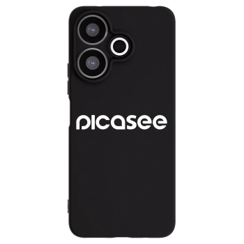 Picasee Μαύρη θήκη σιλικόνης για Xiaomi Redmi 13 4G - Picasee - new logo - white