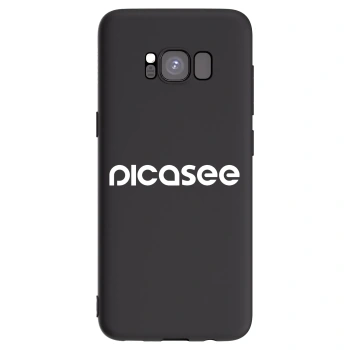 Picasee Μαύρη θήκη σιλικόνης για Samsung Galaxy S8 G950F - Picasee - new logo - white