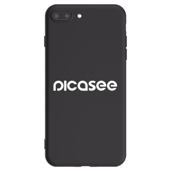 Picasee Μαύρη θήκη σιλικόνης για Apple iPhone 7 Plus - Picasee - new logo - white