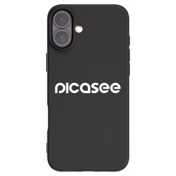 Picasee Μαύρη θήκη σιλικόνης για Apple iPhone 16 Plus - Picasee - new logo - white