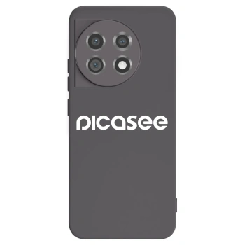 Picasee Μαύρη θήκη σιλικόνης για OnePlus 11 5G - Picasee - new logo - white