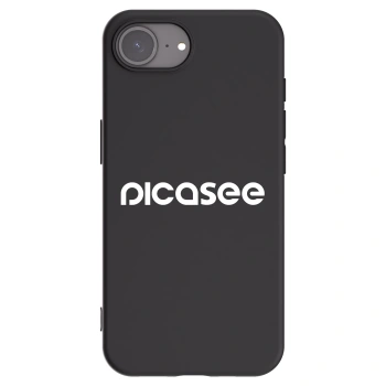 Picasee Μαύρη θήκη σιλικόνης για Apple iPhone 16e - Picasee - new logo - white