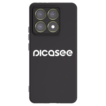 Picasee Μαύρη θήκη σιλικόνης για Xiaomi 14T - Picasee - new logo - white