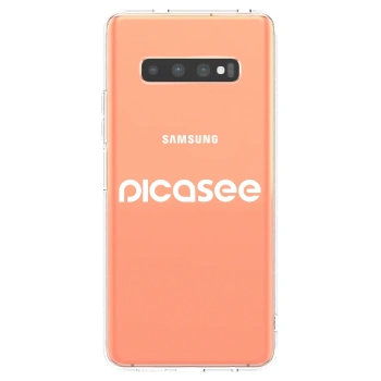 Picasee διαφανής θήκη σιλικόνης Samsung Galaxy S10 Plus G975 - Picasee - new logo - white