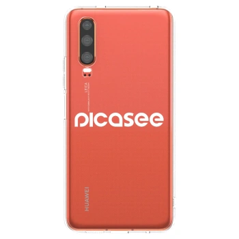 Picasee διαφανής θήκη σιλικόνης Huawei P30 - Picasee - new logo - white