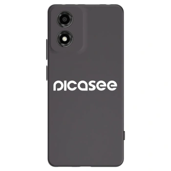 Picasee Μαύρη θήκη σιλικόνης για Motorola Moto E14 - Picasee - new logo - white