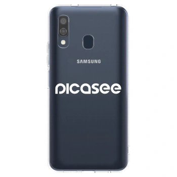 Picasee διαφανής θήκη σιλικόνης Samsung Galaxy A40 A405F - Picasee - new logo - white