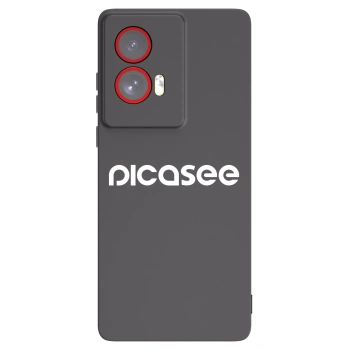 Picasee Μαύρη θήκη σιλικόνης για Motorola Edge 50 Fusion - Picasee - new logo - white