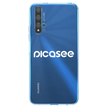 Picasee διαφανής θήκη σιλικόνης Huawei Nova 5T - Picasee - new logo - white