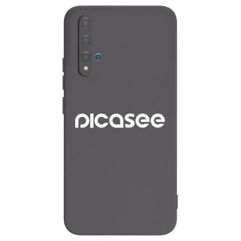Picasee Μαύρη θήκη σιλικόνης για Huawei Nova 5T - Picasee - new logo - white