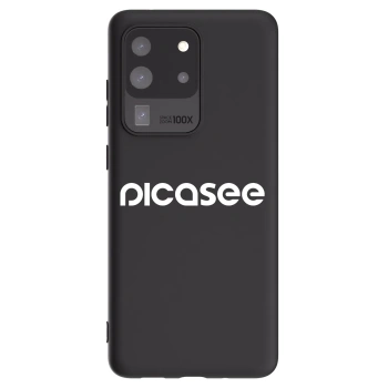 Picasee Μαύρη θήκη σιλικόνης για Samsung Galaxy S20 Ultra 5G G988F - Picasee - new logo - white