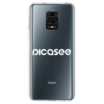 Picasee διαφανής θήκη σιλικόνης Xiaomi Redmi Note 9 Pro - Picasee - new logo - white