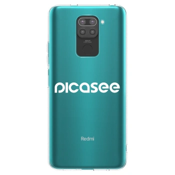 Picasee Μαύρη θήκη σιλικόνης για Xiaomi Redmi Note 9 - Picasee - new logo - white