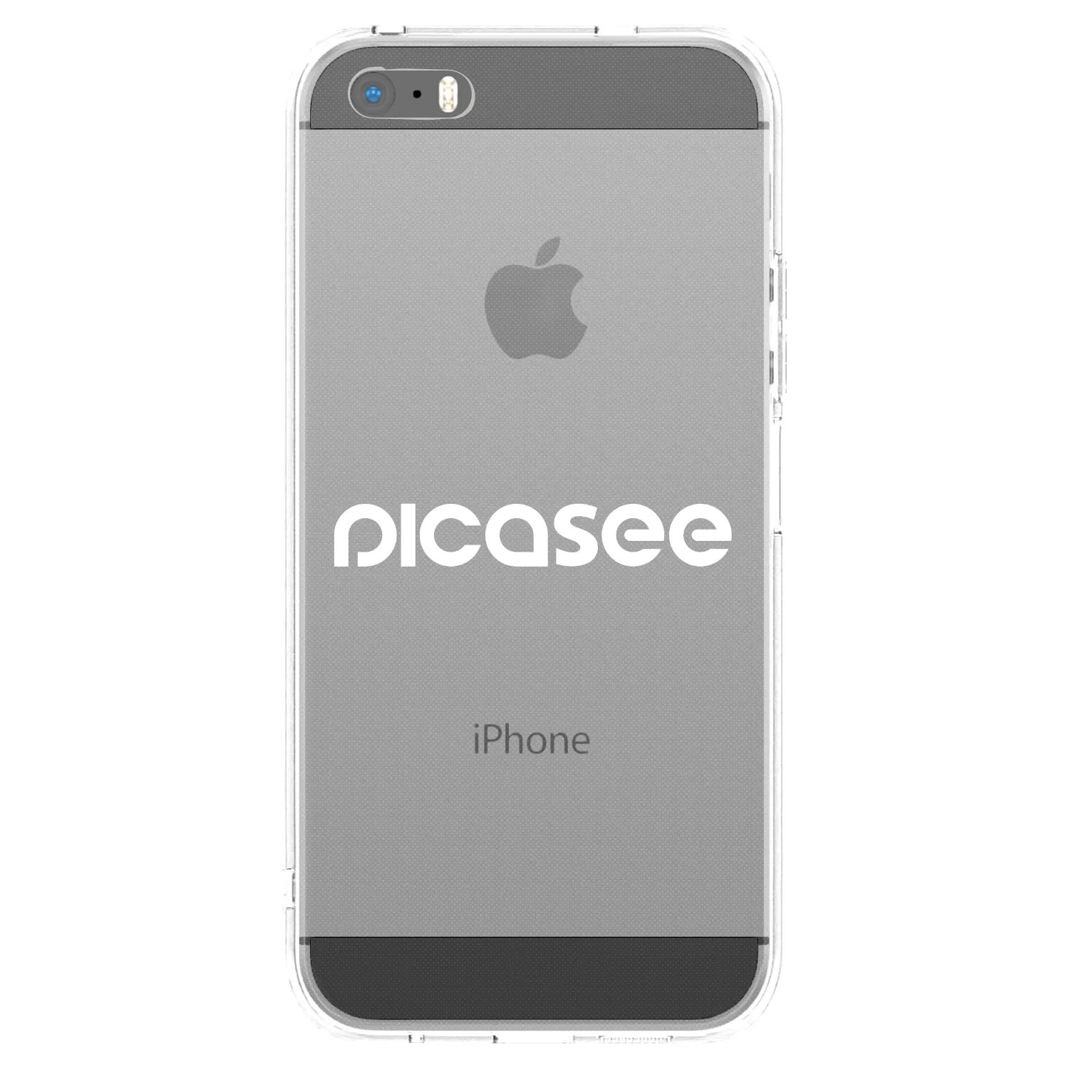Picasee διαφανής θήκη σιλικόνης Apple iPhone 5/5S/SE - Picasee - new logo - white