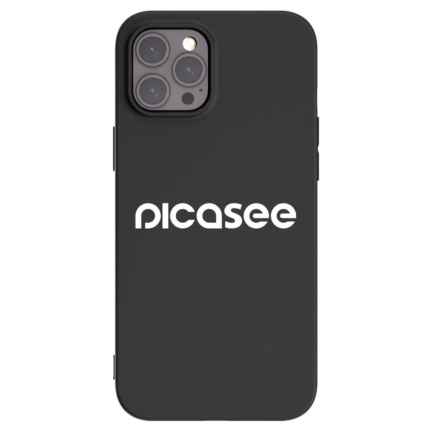 Picasee Μαύρη θήκη σιλικόνης για Apple iPhone 12 Pro Max - Picasee - new logo - white