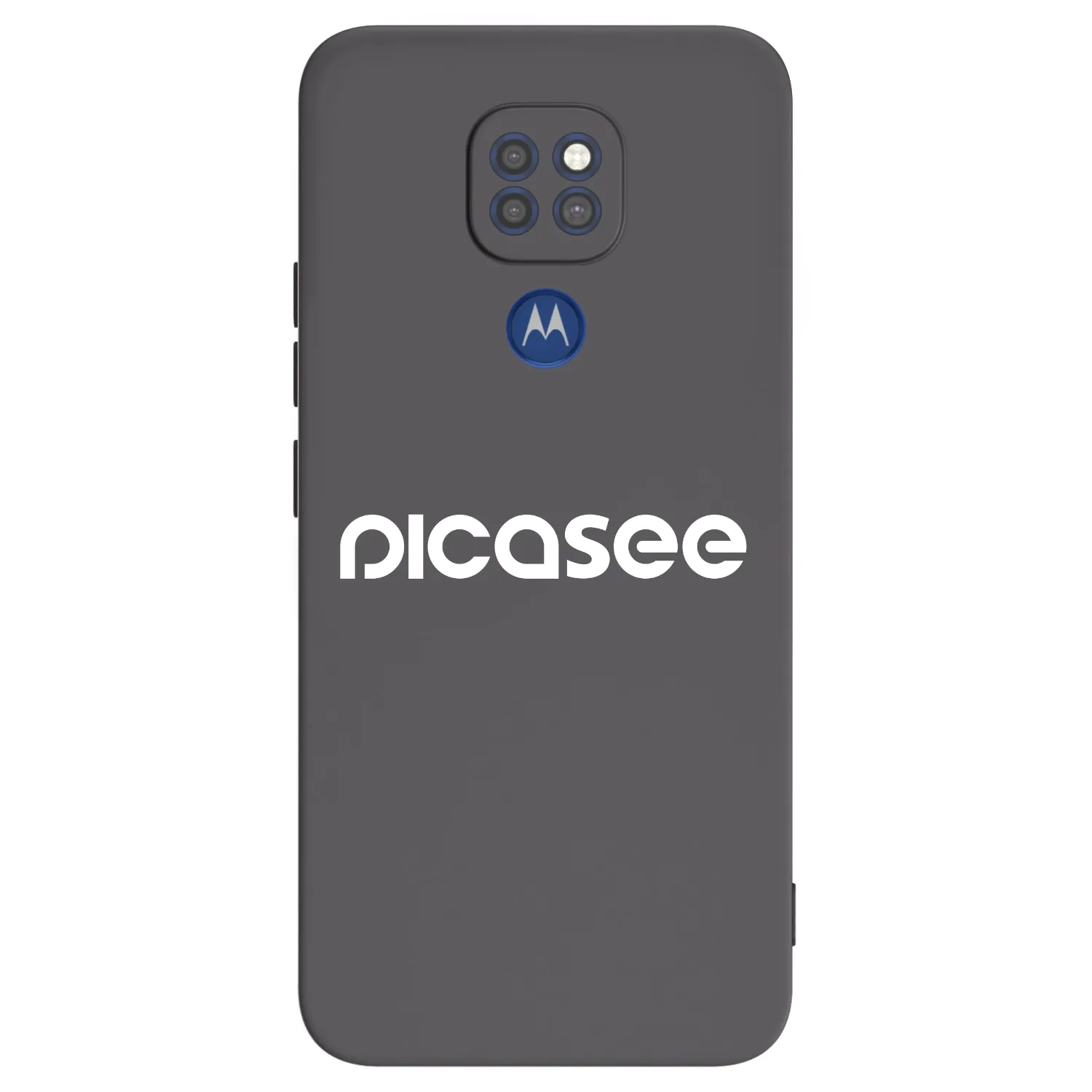 Picasee Μαύρη θήκη σιλικόνης για Motorola Moto G9 Play - Picasee - new logo - white