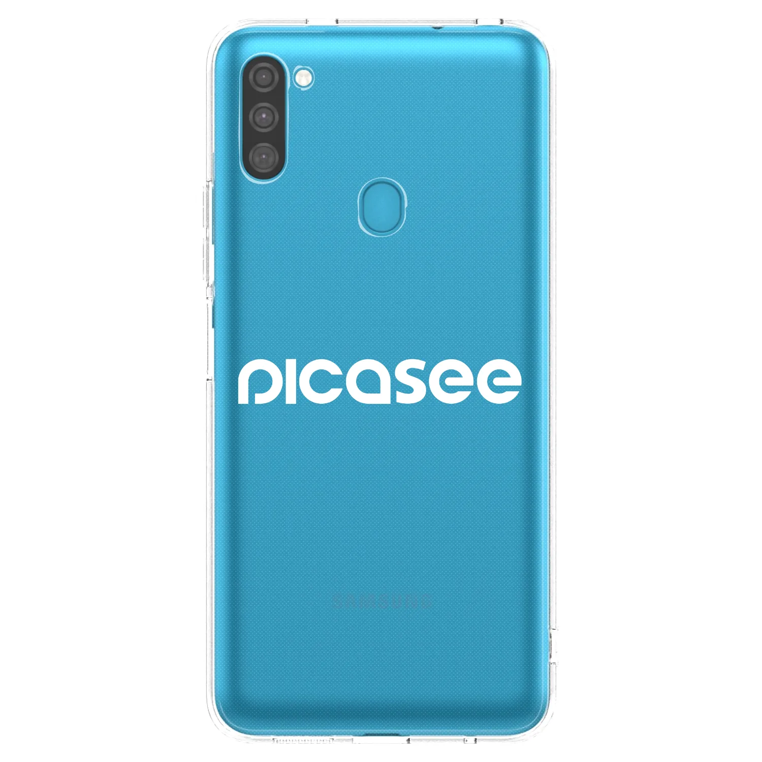 Picasee διαφανής θήκη σιλικόνης Samsung Galaxy M11 - Picasee - new logo - white