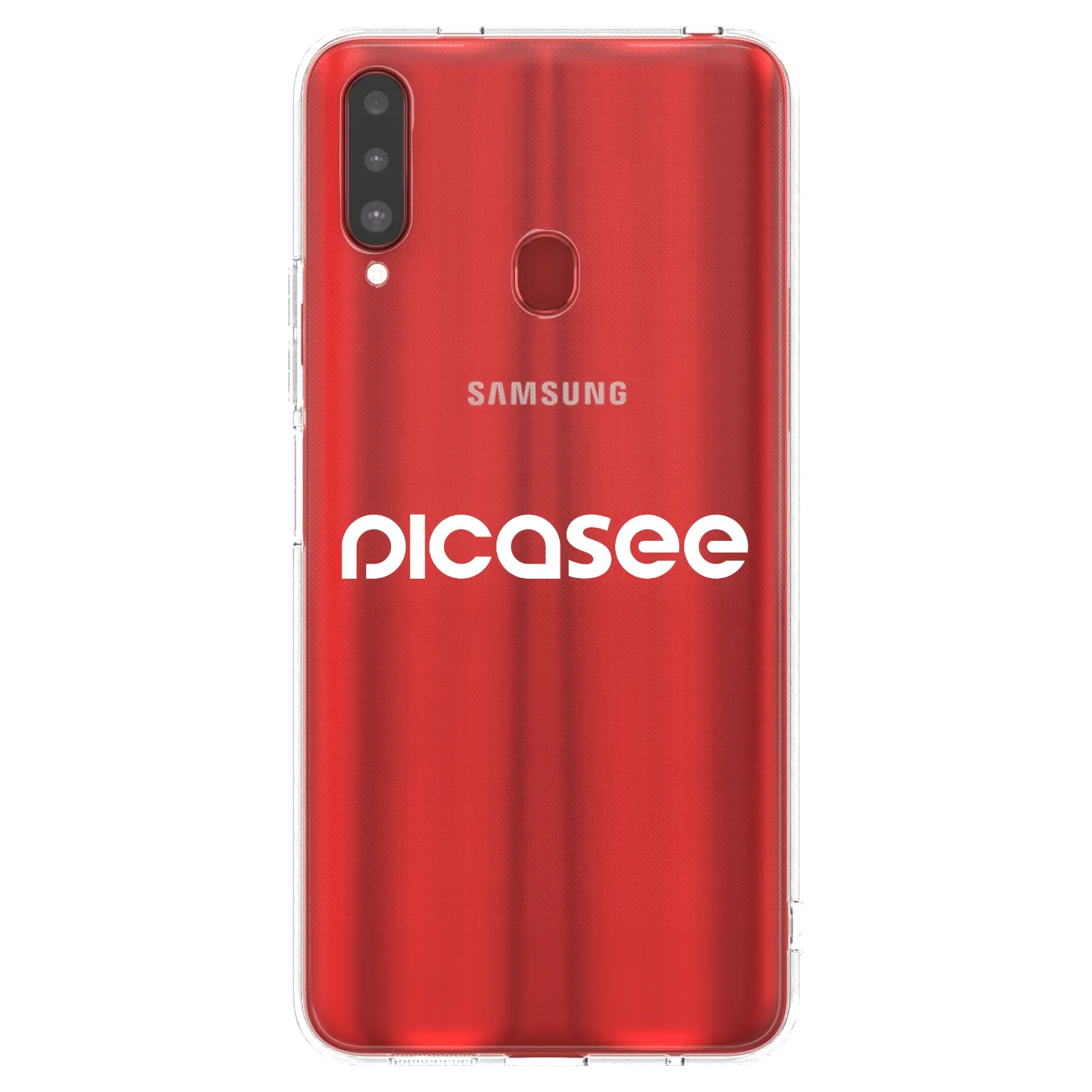 Picasee διαφανής θήκη σιλικόνης Samsung Galaxy A20s - Picasee - new logo - white