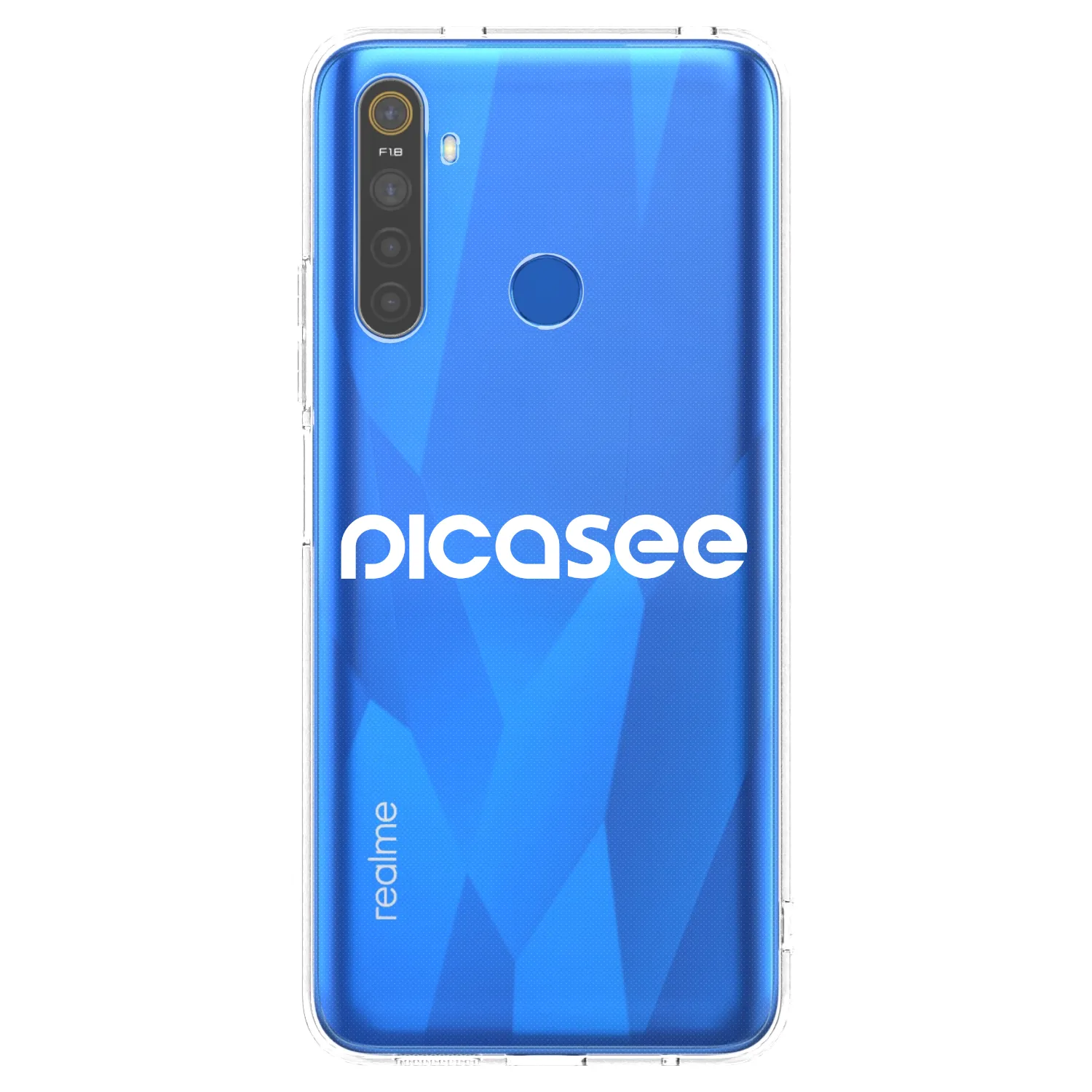 Picasee διαφανής θήκη σιλικόνης Realme 5 - Picasee - new logo - white