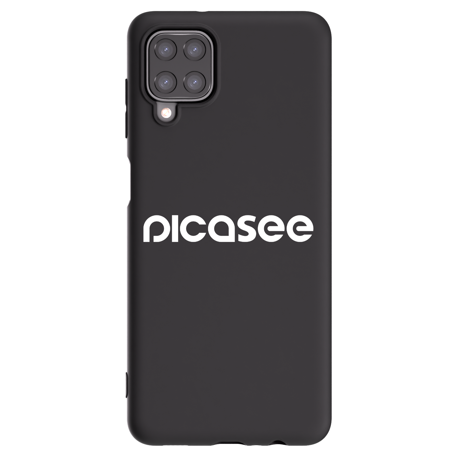 Picasee Μαύρη θήκη σιλικόνης για Samsung Galaxy A12 A125F - Picasee - new logo - white