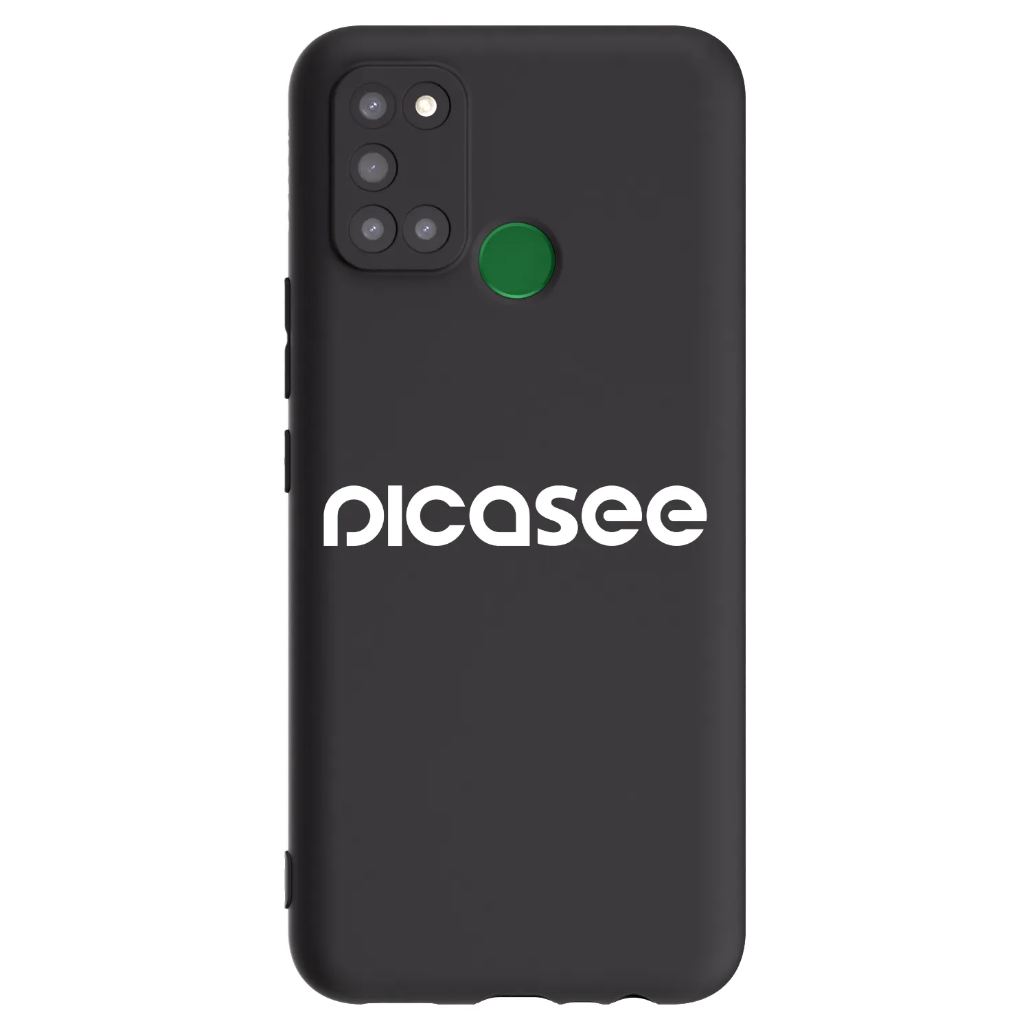 Picasee Μαύρη θήκη σιλικόνης για Realme 7i - Picasee - new logo - white