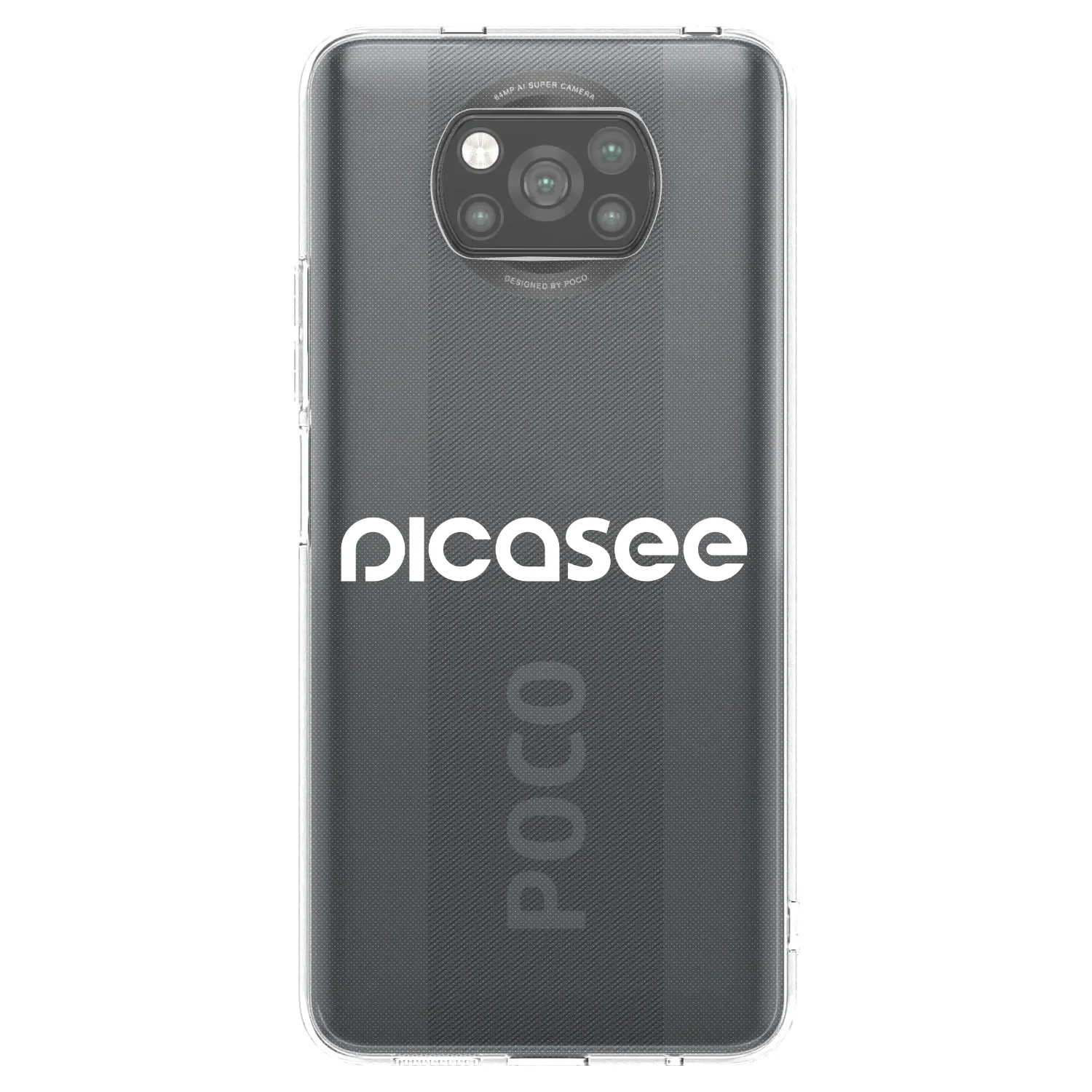 Picasee Μαύρη θήκη σιλικόνης για Xiaomi Poco X3 Pro - Picasee - new logo - white