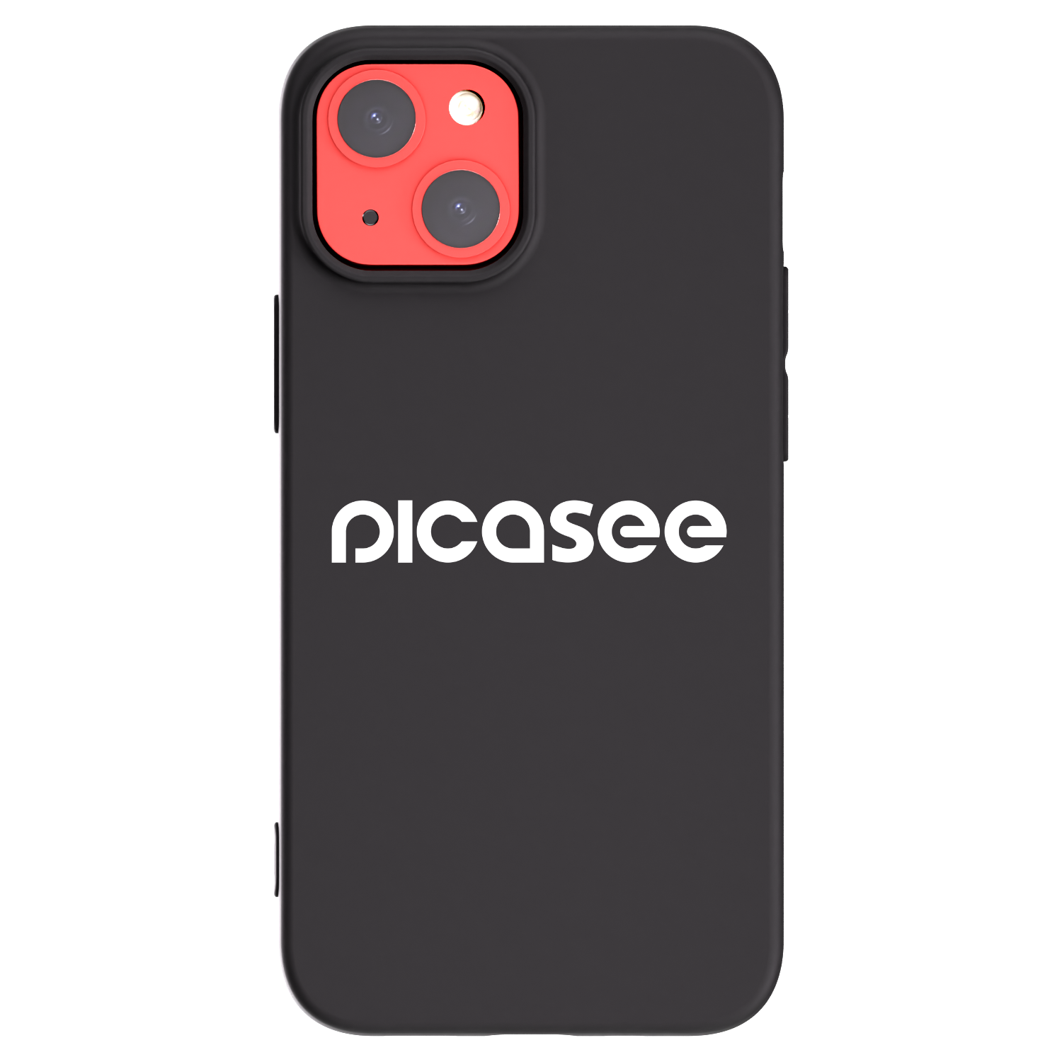Picasee Μαύρη θήκη σιλικόνης για Apple iPhone 13 mini - Picasee - new logo - white