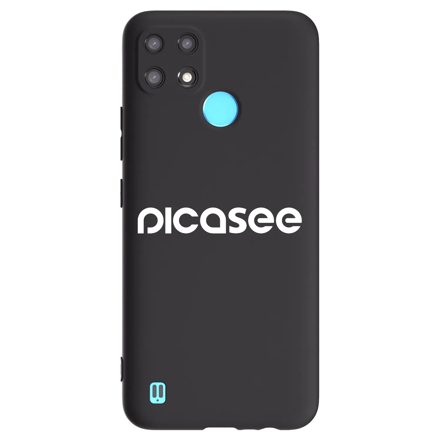 Picasee Μαύρη θήκη σιλικόνης για Realme C21 - Picasee - new logo - white