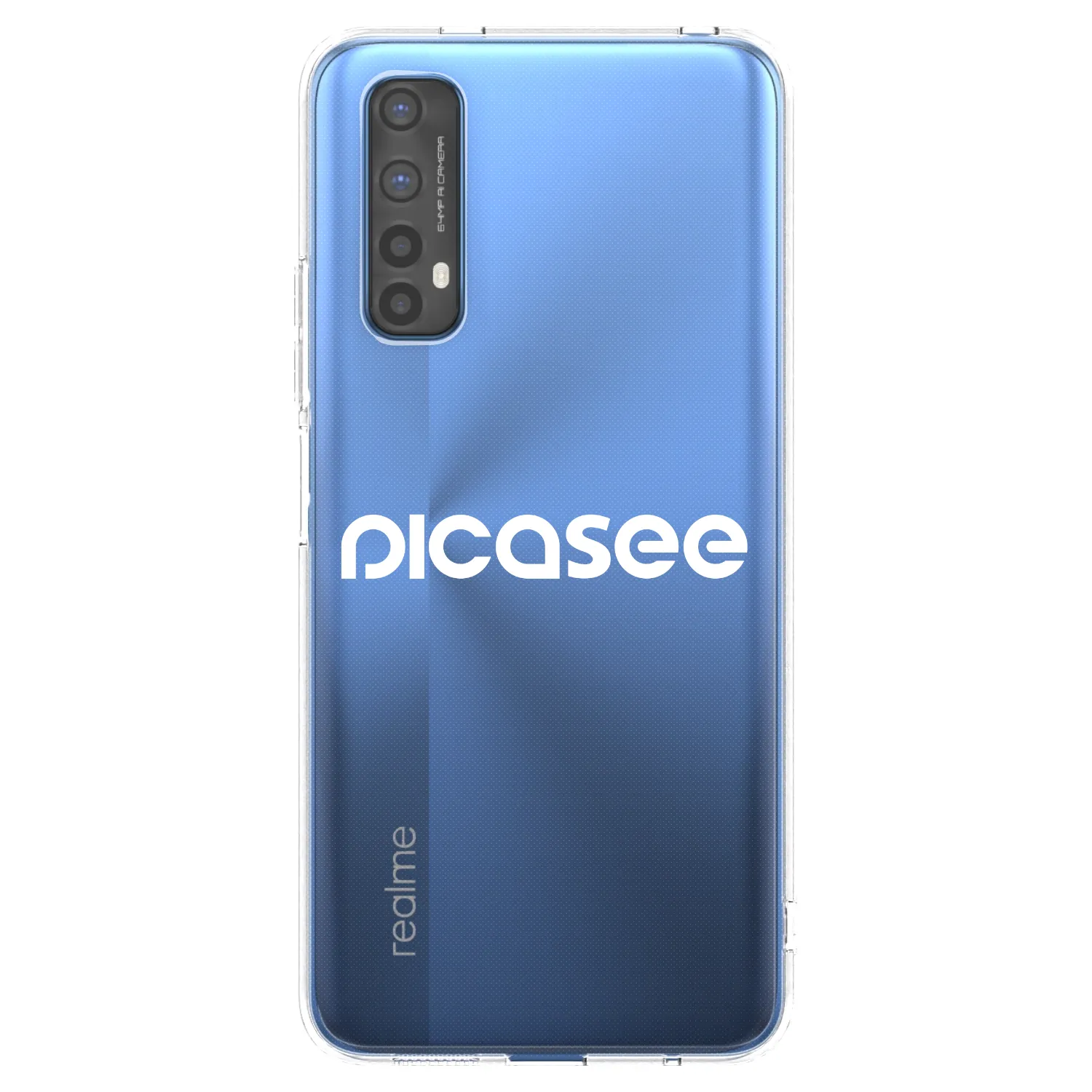 Picasee διαφανής θήκη σιλικόνης Realme 7 - Picasee - new logo - white