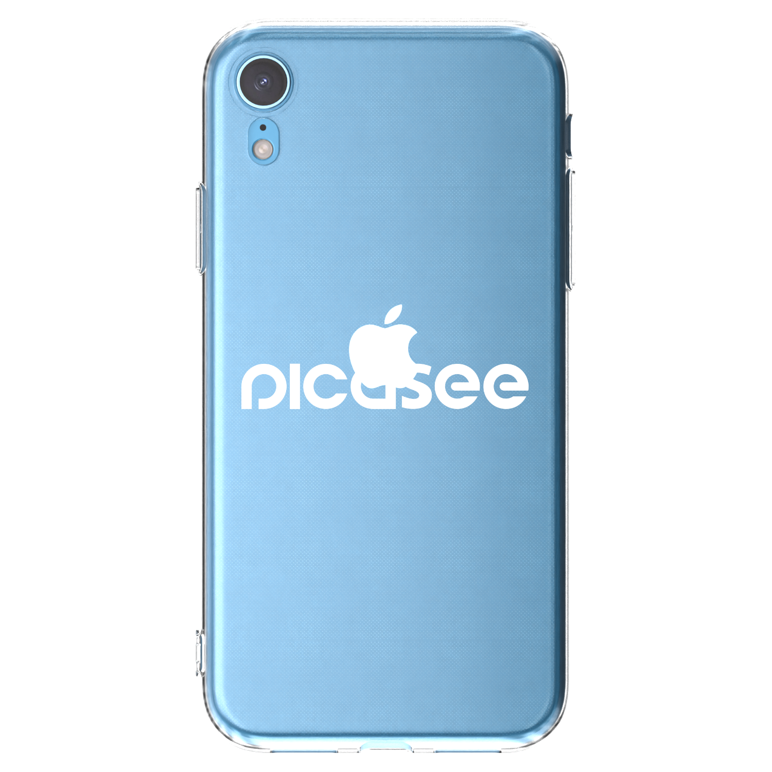 Picasee διαφανής θήκη σιλικόνης Apple iPhone XR - Picasee - new logo - white