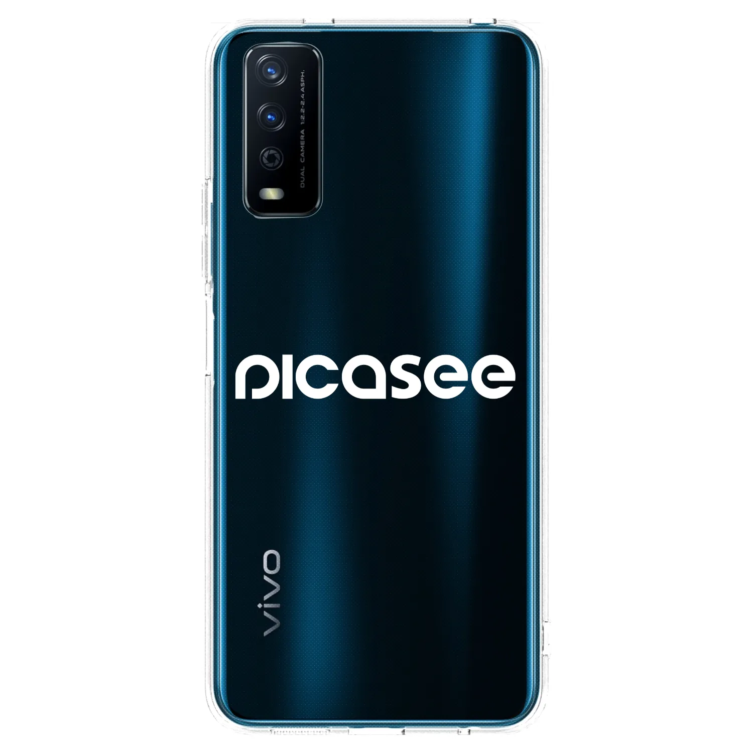 Picasee διαφανής θήκη σιλικόνης Vivo Y11s - Picasee - new logo - white