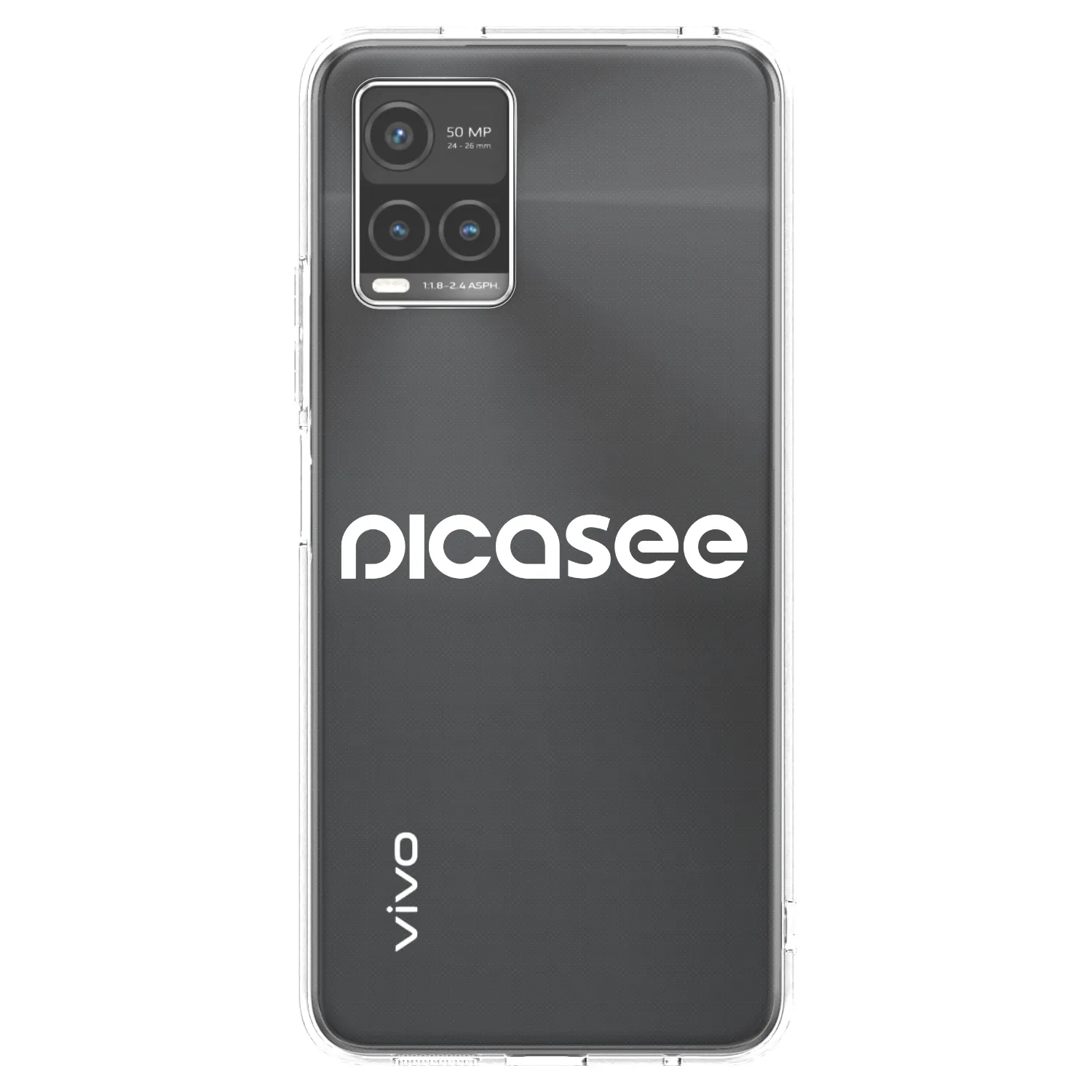 Picasee διαφανής θήκη σιλικόνης Vivo Y33s - Picasee - new logo - white