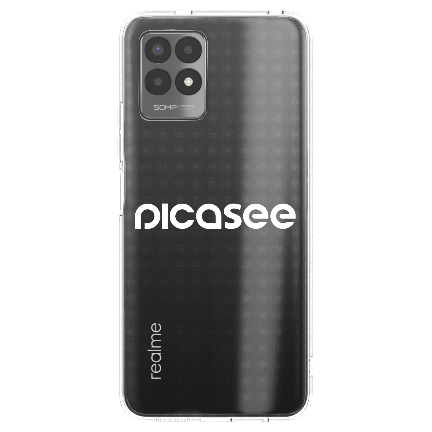 Picasee διαφανής θήκη σιλικόνης Realme 8i - Picasee - new logo - white