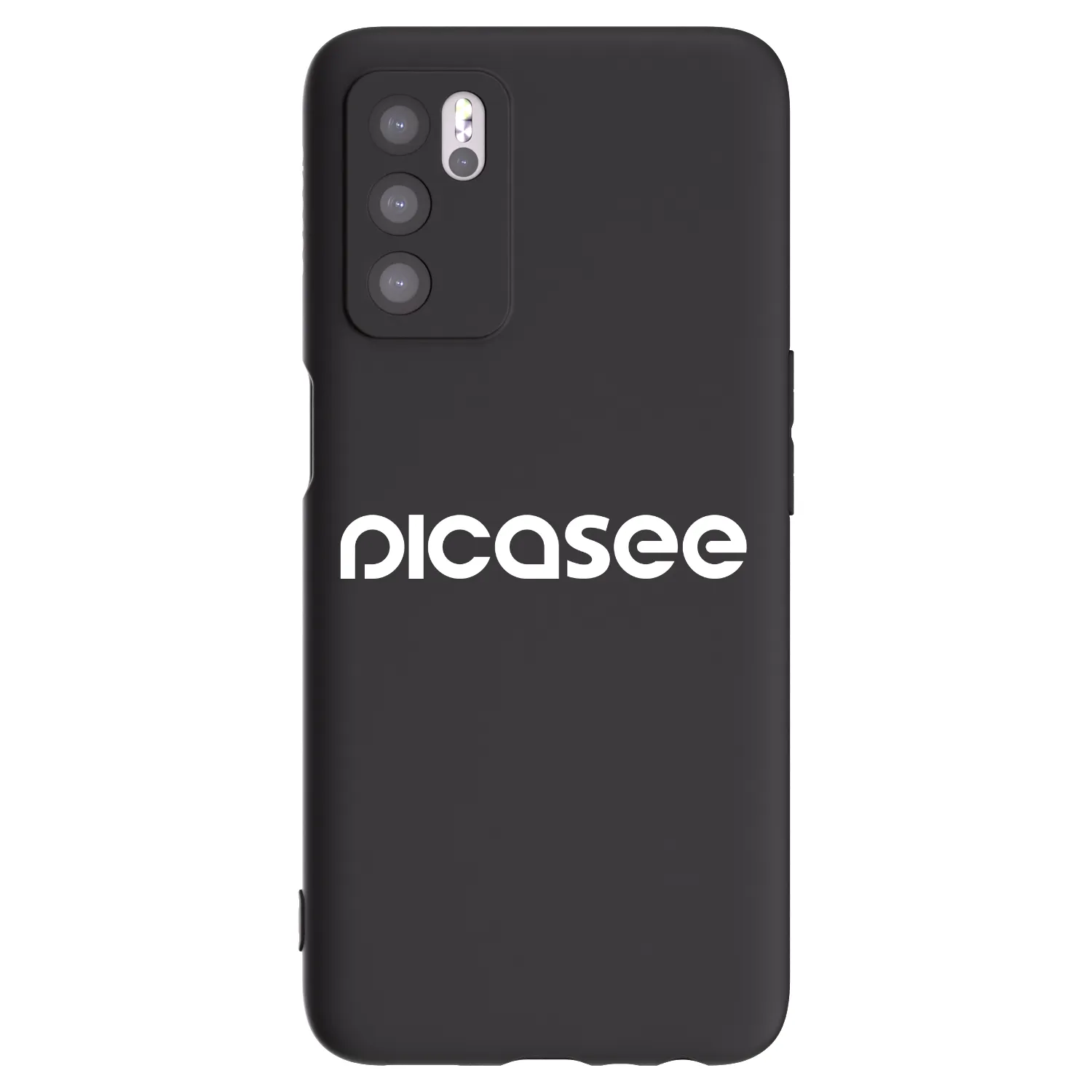 Picasee Μαύρη θήκη σιλικόνης για OPPO A16 - Picasee - new logo - white