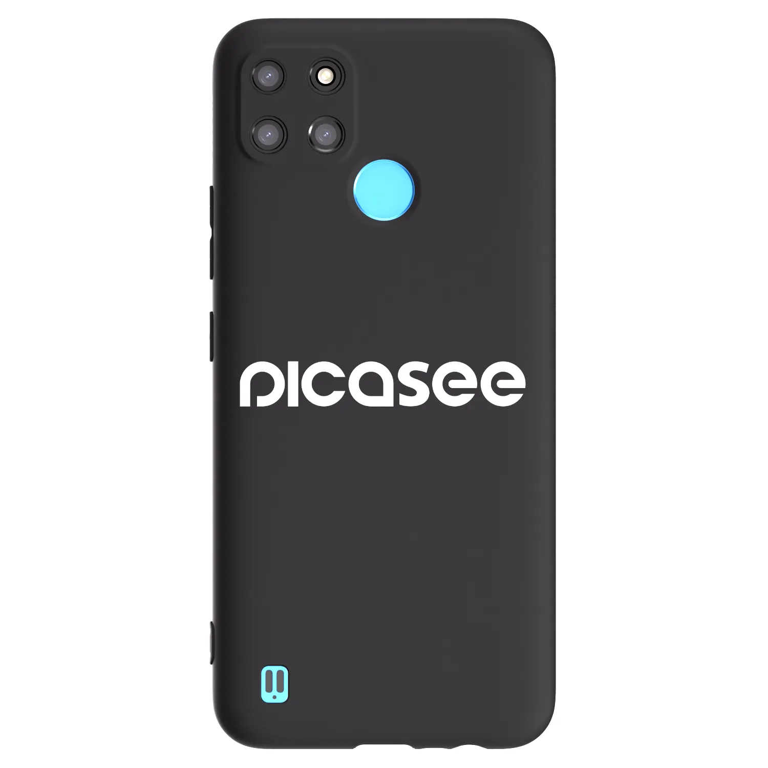 Picasee Μαύρη θήκη σιλικόνης για Realme C21Y - Picasee - new logo - white
