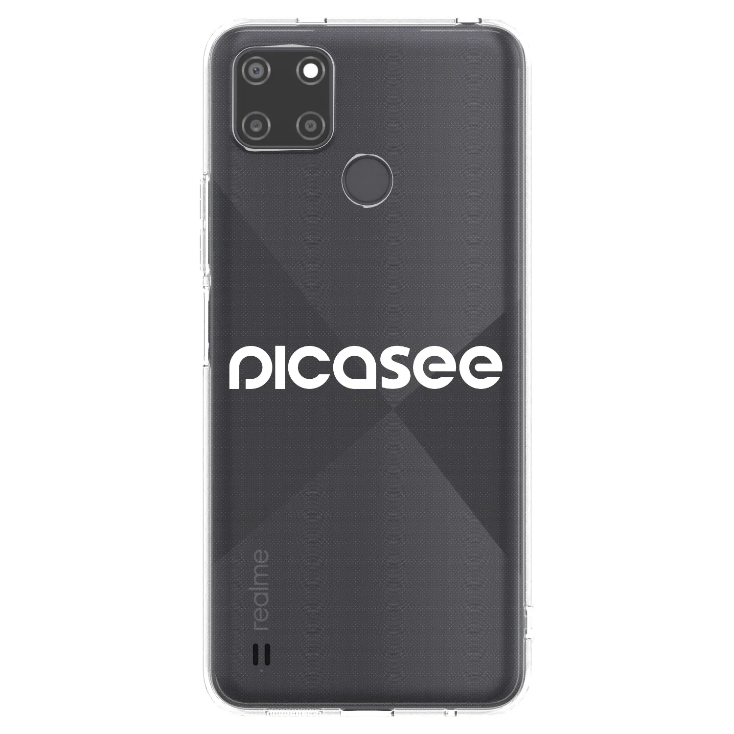 Picasee διαφανής θήκη σιλικόνης Realme C21Y - Picasee - new logo - white