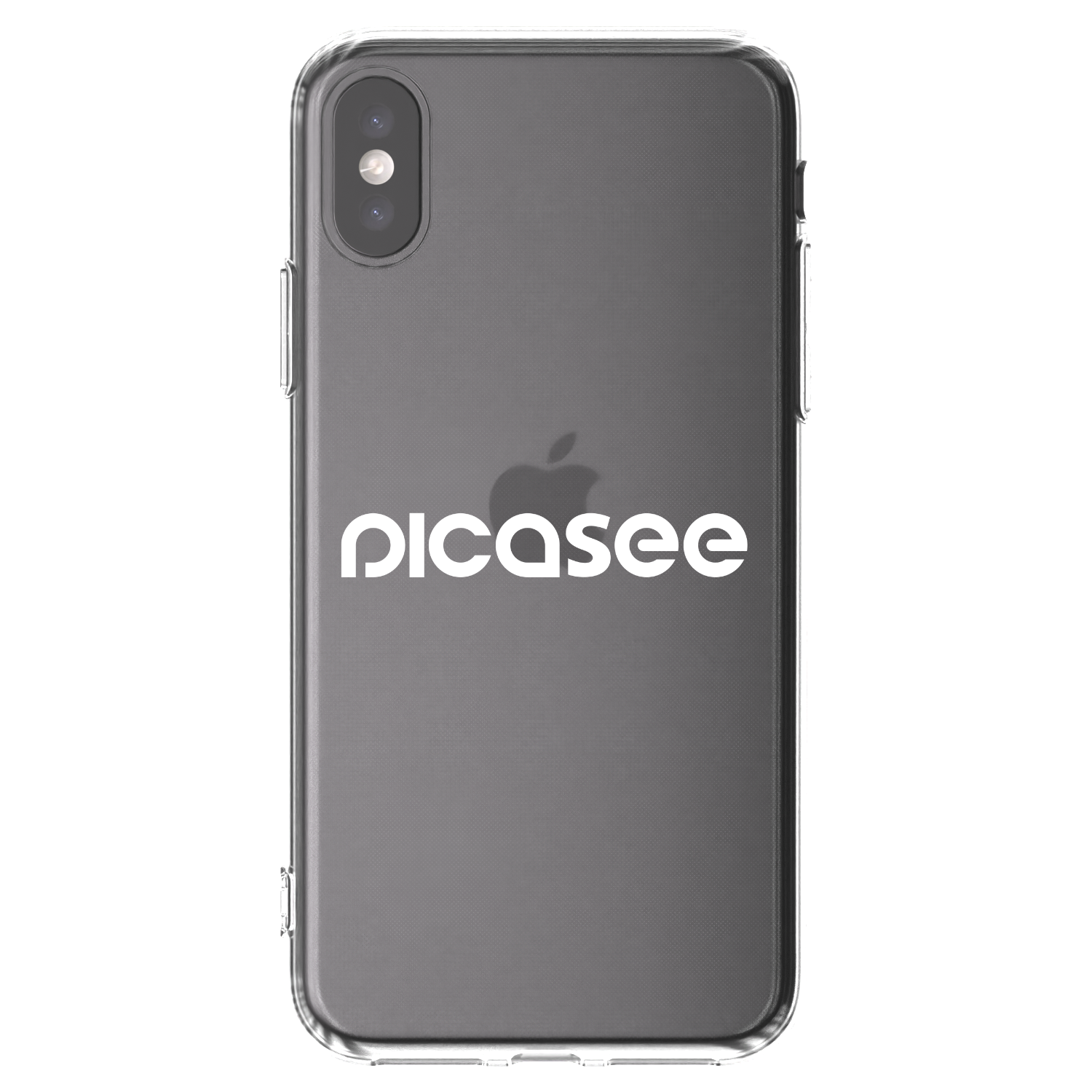 Picasee διαφανής θήκη σιλικόνης Apple iPhone X/XS - Picasee - new logo - white
