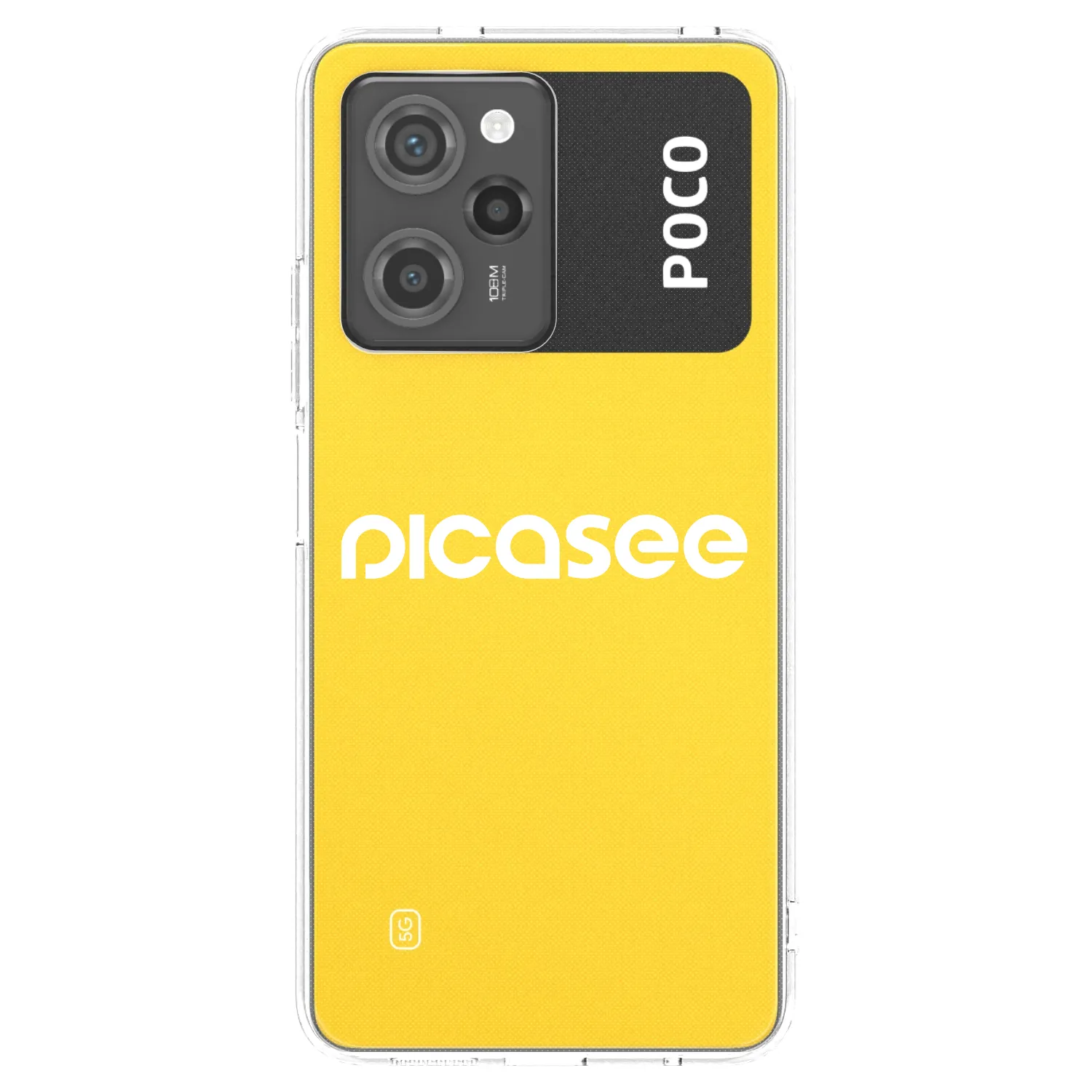 Picasee Μαύρη θήκη σιλικόνης για Xiaomi Poco X5 Pro - Picasee - new logo - white