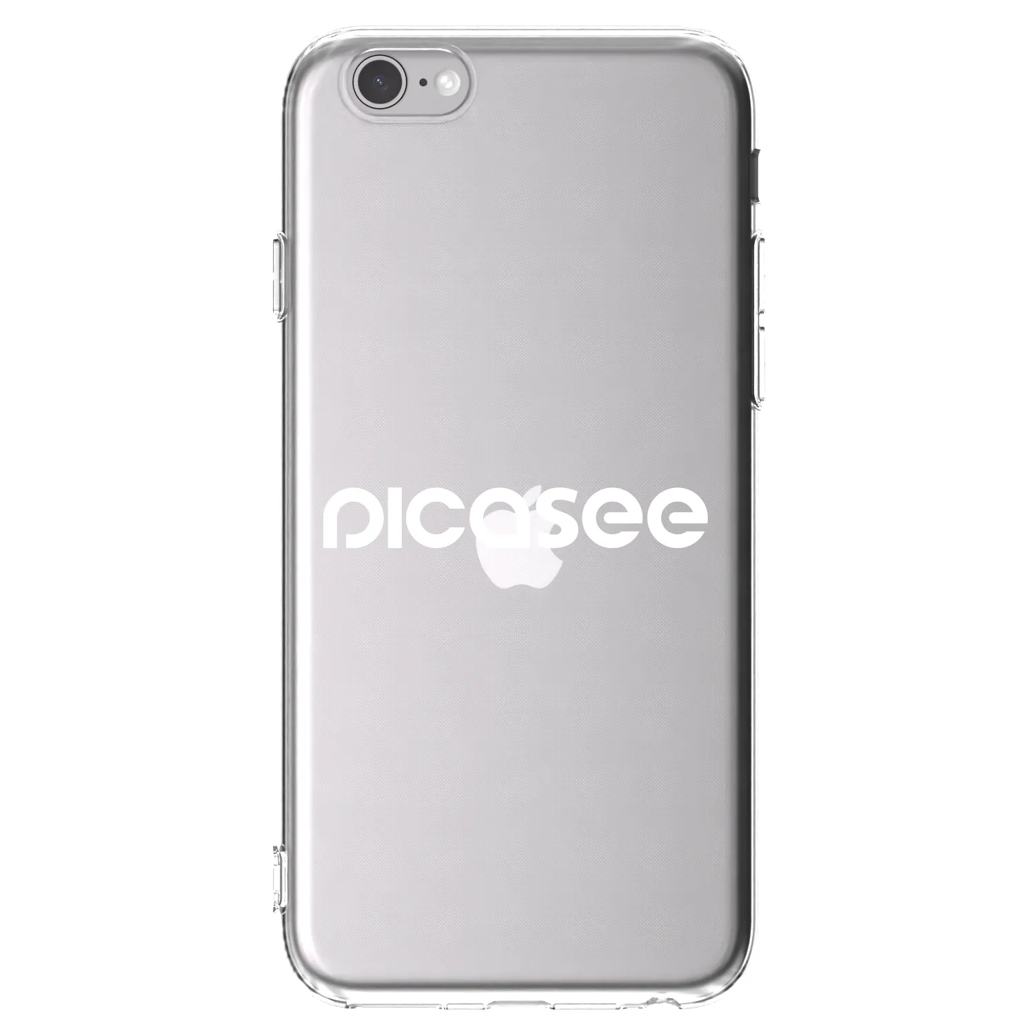 Picasee διαφανής θήκη σιλικόνης Apple iPhone 6/6S - Picasee - new logo - white