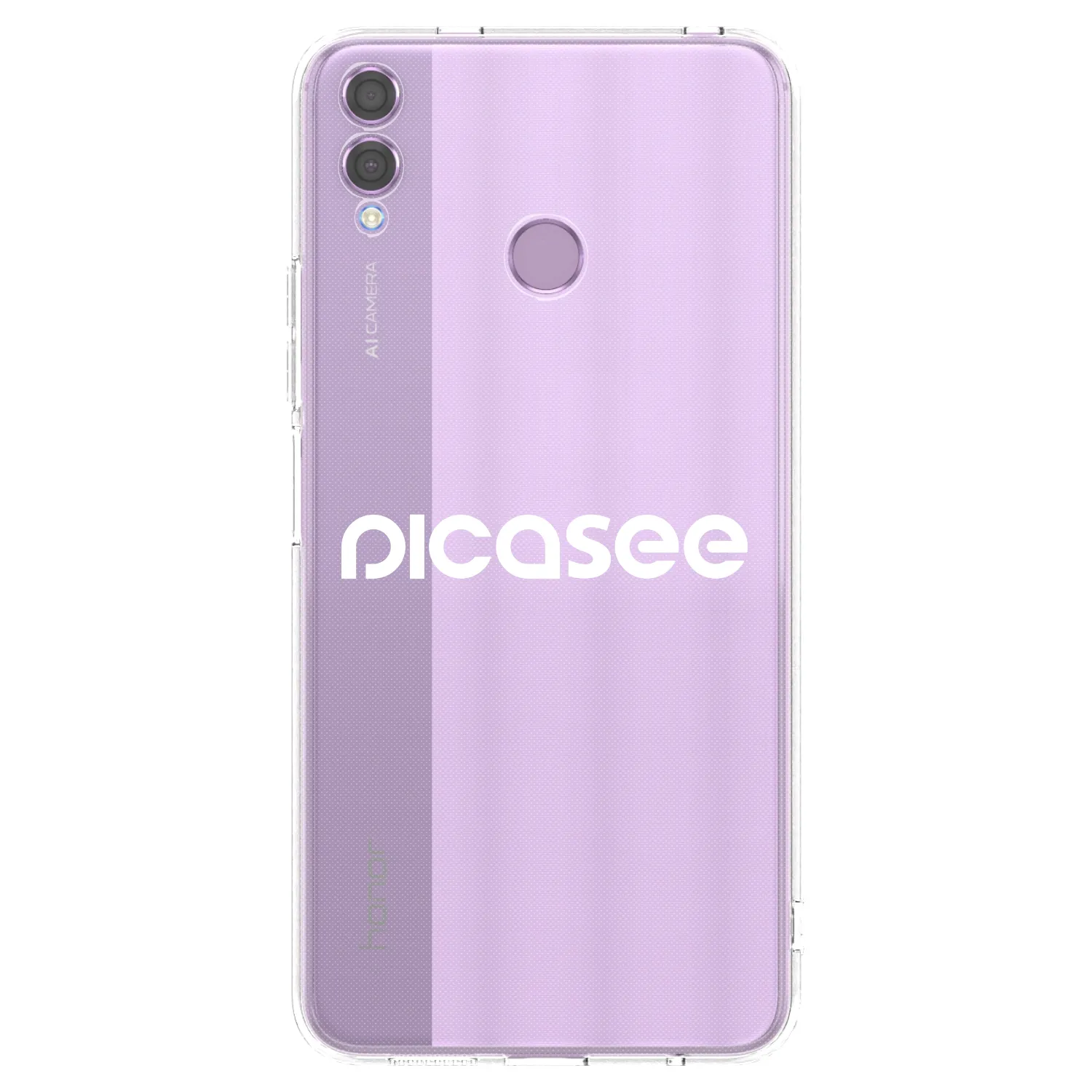 Picasee διαφανής θήκη σιλικόνης Honor 8X - Picasee - new logo - white