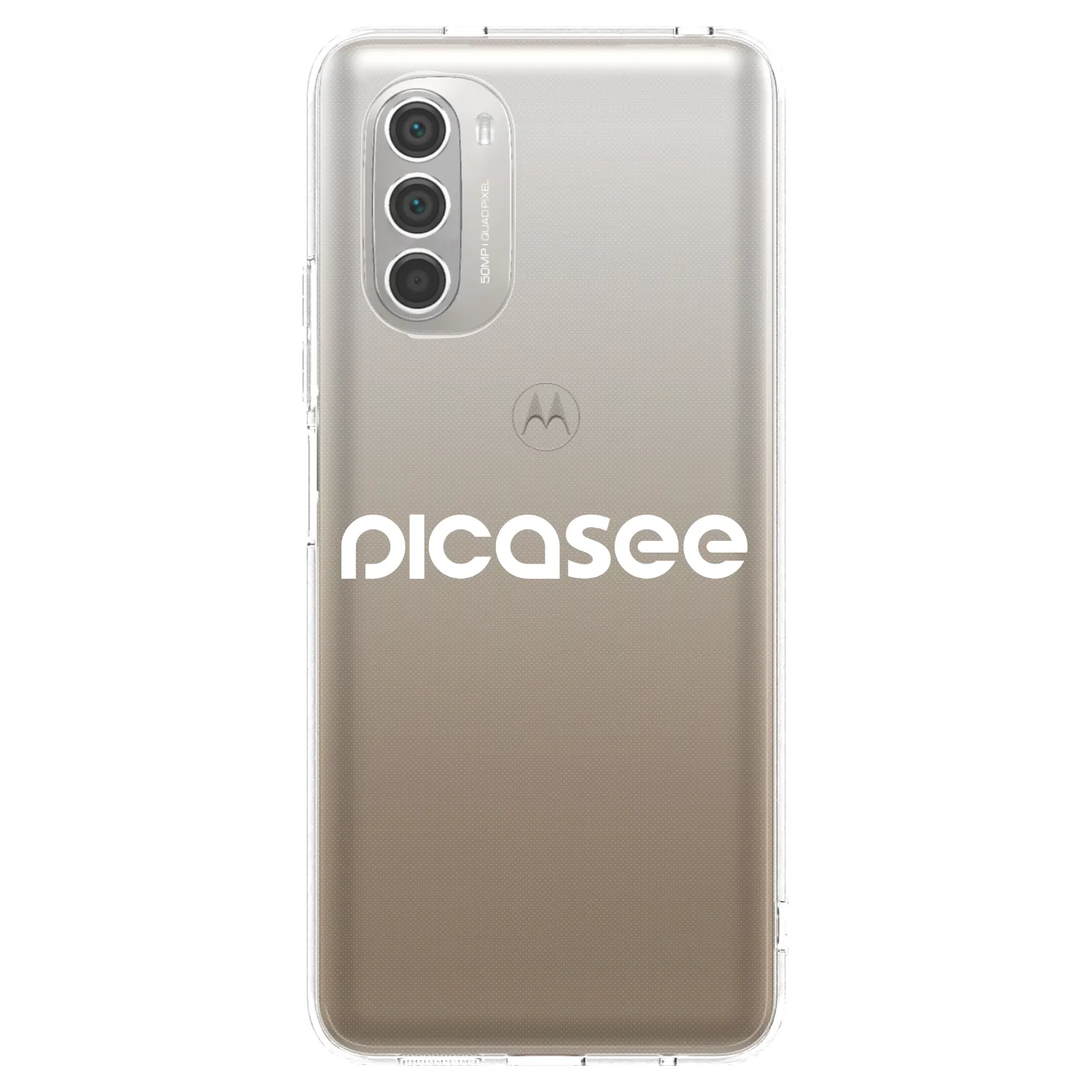 Picasee διαφανής θήκη σιλικόνης Motorola Moto G51 - Picasee - new logo - white